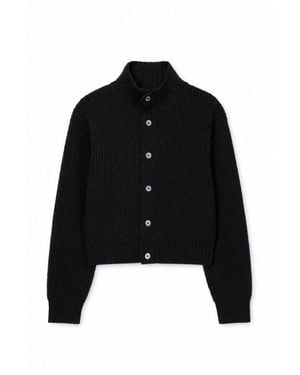 DUNST Cardigan A Collo Alto - Nero