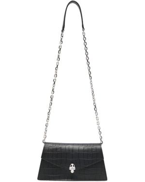 McQueen Borsa A Tracolla The Skull Mini - Bianco