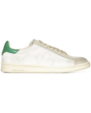 DSquared² Dirty Maple Leaf Boxer Trainers - White