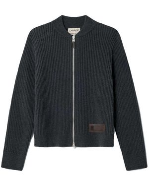 Carrera Cardigan Chiuso Da Zip - Blu