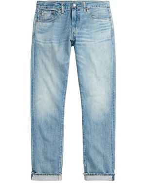 RRL High Slim Lawton Selvedge Jeans - Blue