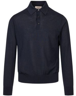 Agnona Polo A Maniche Lunghe - Blu