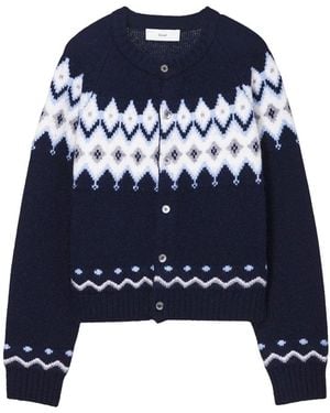 DUNST Cardigan Girocollo - Blu