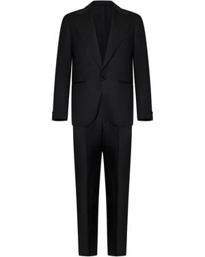 Franzese Collection Pronta Sartoria Franzese Napoli Jannik Sinner Model Suit - Black