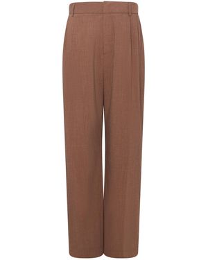 THESTROY Pantaloni Inno A Gamba Ampia - Marrone