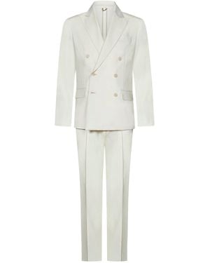 Franzese Collection Pronta Sartoria Franzese Napolo George Clooney Model Suit - White