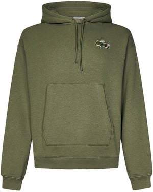 Lacoste Crocodile Badge Hooded Sweatshirt - Green