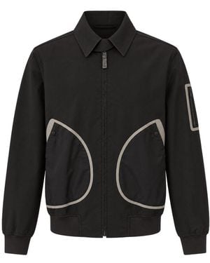 Massimo Osti Studio Giubbotto Harrington Trama 3D - Nero