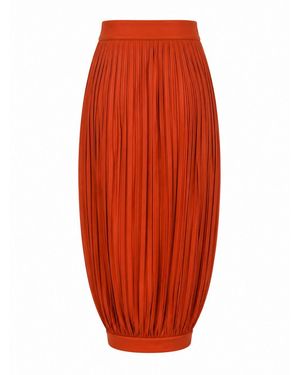 ROWEN ROSE Gonna Midi A Palloncino - Arancione