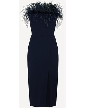 Pretty Eccentric Plume Feather Dress - Blue