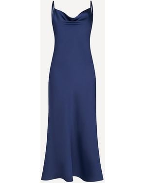 Michelle Corvane Aurelia Satin Slip Dress - Blue