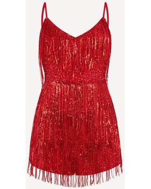 Pretty Eccentric Bon Bon Playsuit - Red