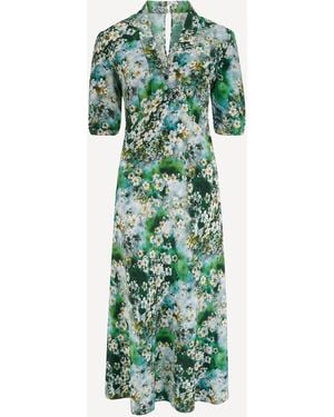 Michelle Corvane Watercolour Floral Sadie Dress - Green