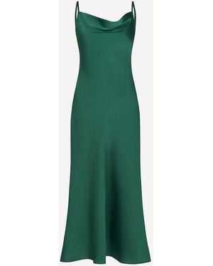 Michelle Corvane Aurelia Satin Slip Dress - Green