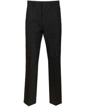 Ami Paris Gerade Geschnittene Hose Aus Wollcanvas - Schwarz