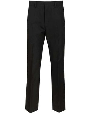 Ami Paris Straight Fit Wool Canvas Broeken - Zwart