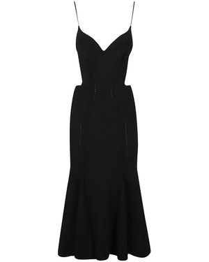 Givenchy Lange Jurk Van Gebreide Stof - Zwart