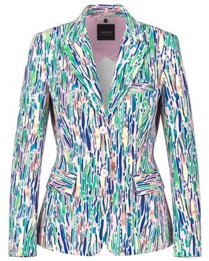 Marc Cain Zweiknopf-Blazer Aus Scuba-Jersey - Blau