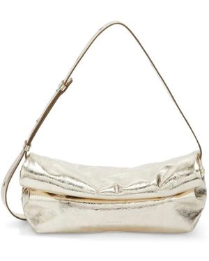 Jil Sander Metallic Schoudertas Met Verstelbare Band