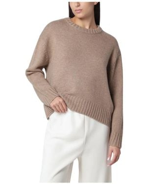 Almala Round-Neck Knitwear - Brown