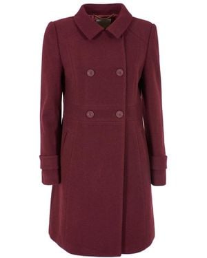 Yes-Zee Double-Breasted Coats - Paars