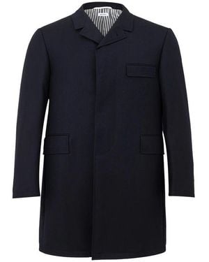 Thom Browne Single-Breasted Coats - Blue