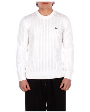 Lacoste Round-Neck Knitwear - White