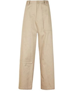 Yohji Yamamoto Straight Trousers - Natural