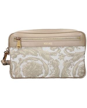 Versace Jacquard Und Vitello Stoffbeutel - Mettallic