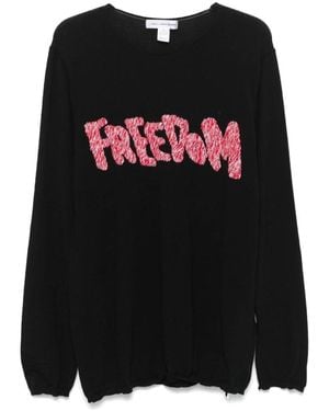 Comme des Garçons Round-Neck Knitwear - Black
