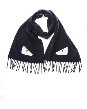 Fendi Accessoires ,Blauw ,Wol Wollen Sjaal