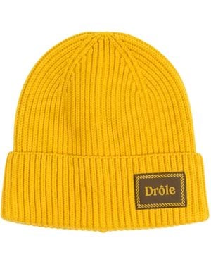 Drole de Monsieur Cappello in maglia con risvolto - Giallo