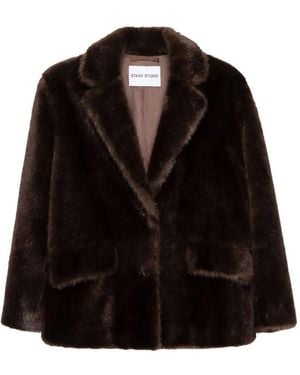 Stand Studio Faux Fur & Shearling Jackets - Black