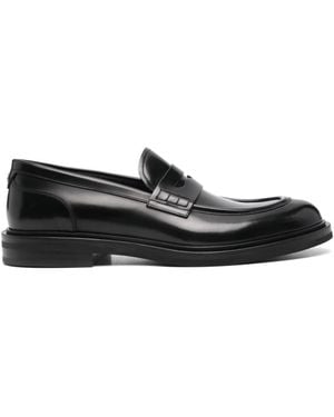 Dolce & Gabbana Schoenen ,Zwart ,Leer Loafers Van Geborsteld Kalfsleer