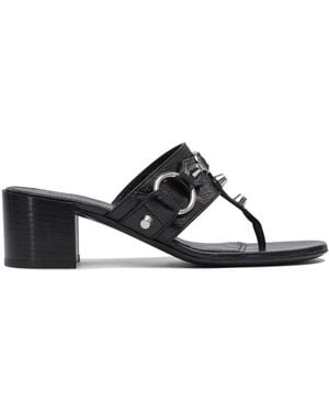 Balenciaga Heeled Mules - Black