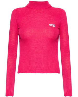 Gcds Truien & Vesten ,Roze ,Wol Ribbed Coltrui