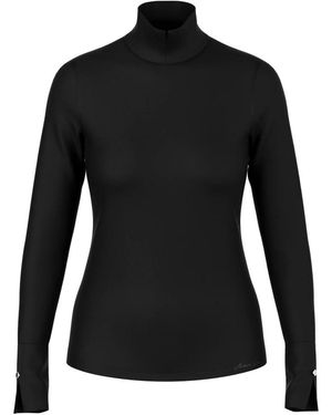 Marc Cain Langarmshirt Mit Stehkragen - Schwarz