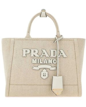 Prada Raffia Tote Bag - Natur