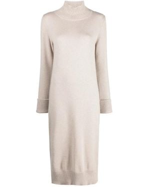 Eleventy Knitted Dresses - Natural