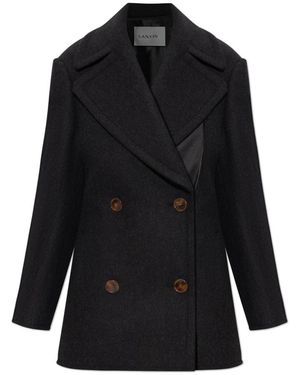 Lanvin Kurzer, Zweireihiger Mantel - Schwarz