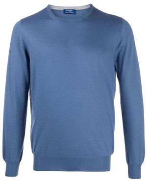 Barba Napoli Round-Neck Knitwear - Blu