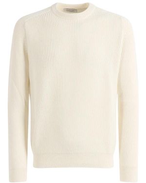 Gran Sasso Paricollo Rundhals Strickpullover - Weiß