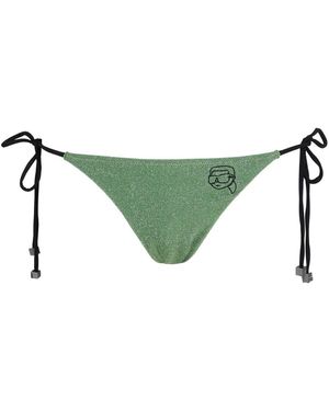 KARL LAGERFELD Badmode ,Groen ,Ikonik 2.0 Lurex String Bottom