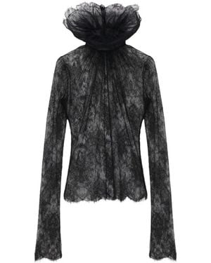 McQueen Long Sleeve Tops - Black