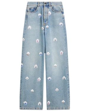 Fiorucci Poodle Print Baggy Jeans - Blauw