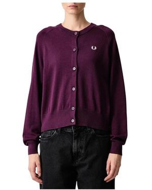 Fred Perry Cardigans - Morado