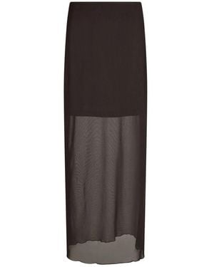 Neo Noir Maxi Skirts - Brown