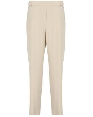 Antonelli Seidenhose Mit Elastischem Bund - Natur