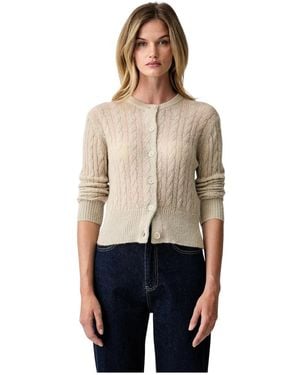 Joop! Truien & Vesten ,Wol Gebreide Cardigan - Naturel