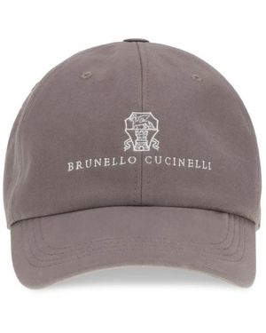 Brunello Cucinelli Cotton Baseball Cap - Grau